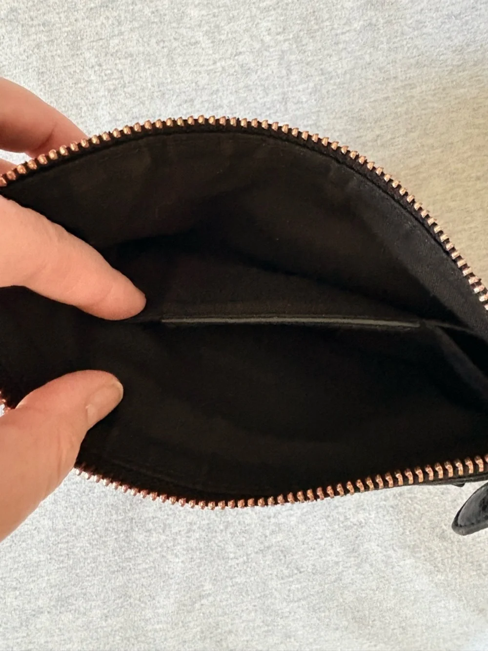 Balenciaga Black Leather Wristlet Clutch with Rose Gold Hardware - Picture 6 of 11